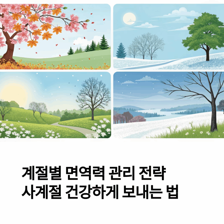 계절별 면역력 관리 전략 — 40대 면역력 관리법