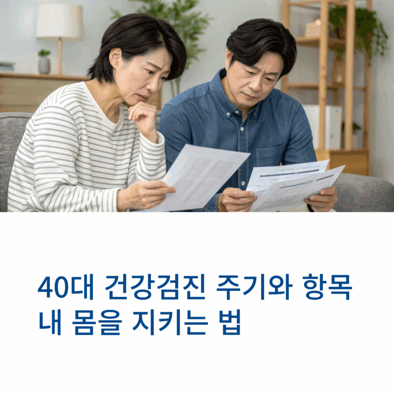 40대 건강검진 주기와 항목 — 내 몸을 지키는 법
