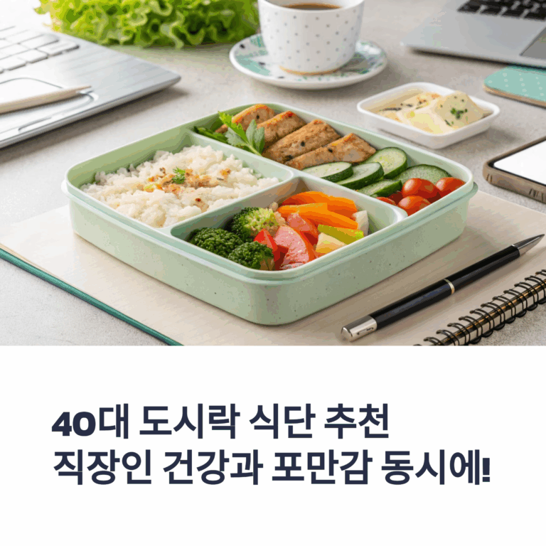 40대 도시락 식단 추천 — 건강과 포만감 동시에!