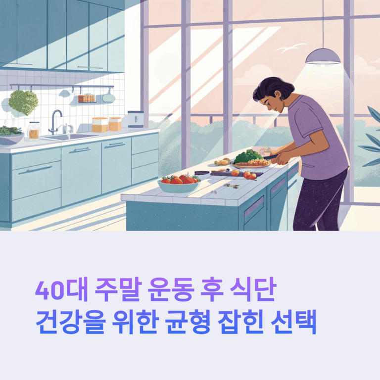 40대 주말 운동 후 식단 — 건강을 위한 균형 잡힌 선택
