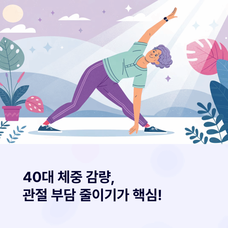 관절 부담 없는 40대 체중 감량 운동법