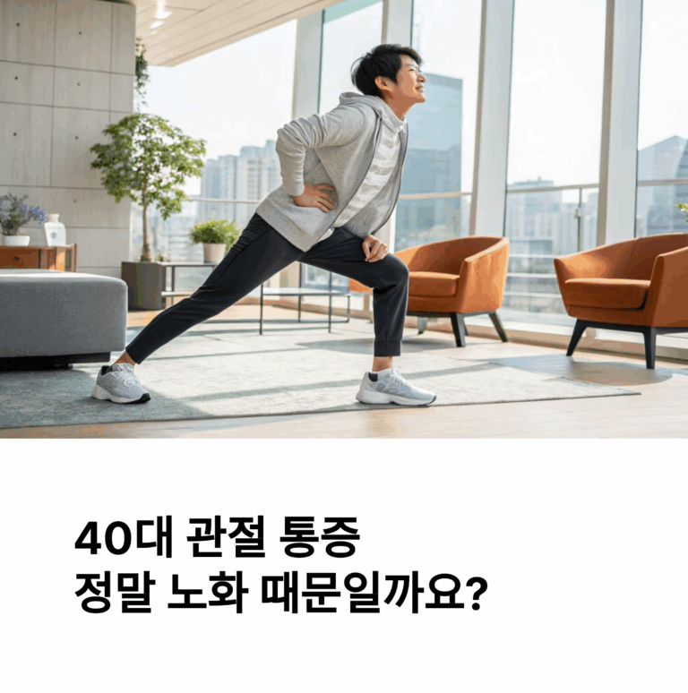 40대 관절 통증 생활습관 체크리스트