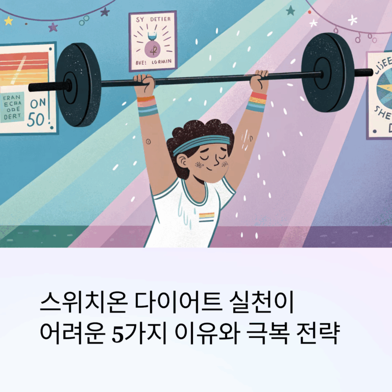 스위치온 다이어트 실천 – 어려운 5가지 이유와 극복 전략