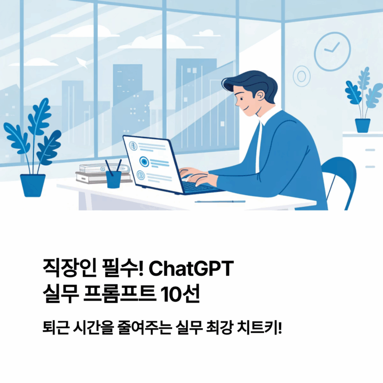 퇴근 빨라지는 GPT 실무 프롬프트 10개 – 직장인 필수 꿀팁