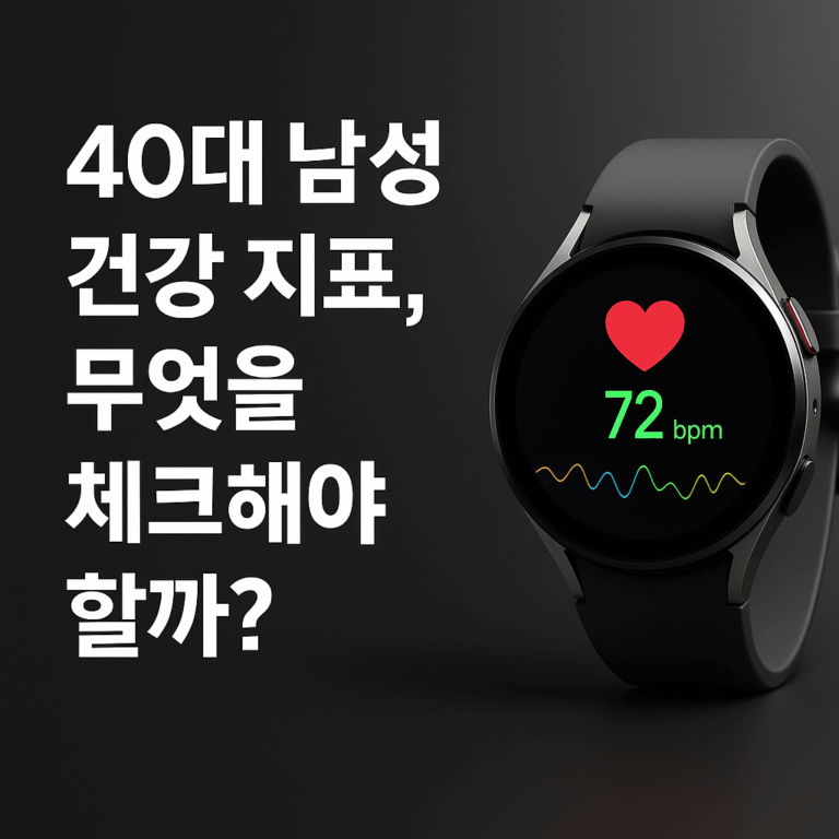 40대 남성 건강 지표 꼭 확인해야 할 5가지